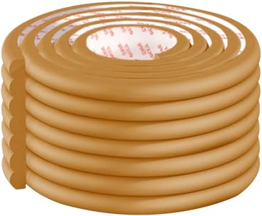 Kantenschutz für Möbel, Tische, Wand, Schaumstoff, Kindersicherung, Möbel-Stoßstange, hohe Dichte, breite Kantenschutzleiste, für scharfe Ecken und Kanten (Holz, 2 m)