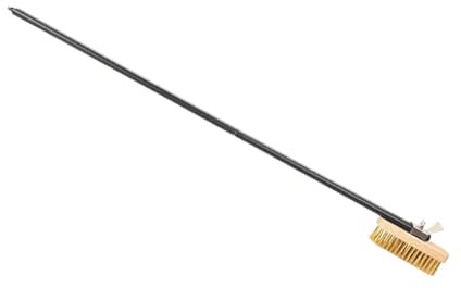 Pizza Stone Brush - Pizza Oven Cleaning Brush, Heat Resistant Pizza Tool | Long Handle Wooden Brush, Pizza Stone Scraper, de