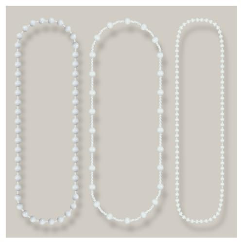 KLEMMFLEX Chaîne sans fin pour store avec chaînette, longueur de commande : 200 cm, couleur : Blanc, 4,5 x 12 mm, chaîne pour store, store romain