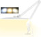 WUDLEP 1600 Lumens LED Task Lamp with Base, 9 Level Brightness Dimmable,182 Pcs SMD LED,49.5CM Wide Lamp with Clamp, 24W, 3000k-6500K, Eye-Caring, White