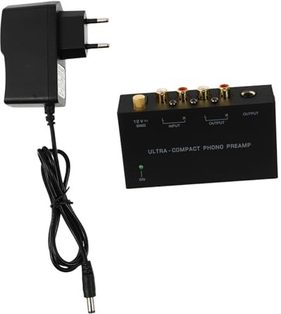Uonlytech Preamplificador Estéreo Compacto y Silencioso Mini Amplificador Fonográfico Control De Volumen para Sistemas De Audio Doméstico Escritorio
