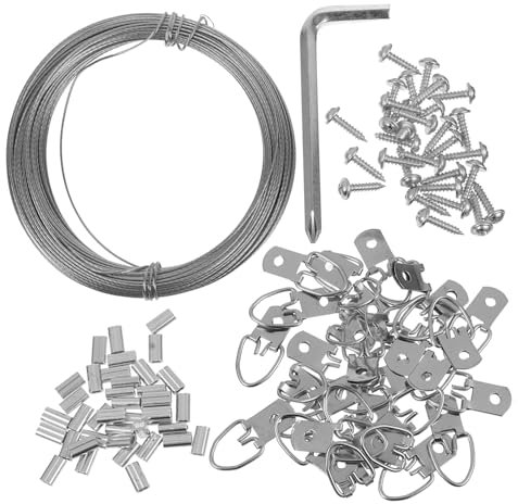 Angoily Alambre Para Colgar Marcos Gancho De Bricolaje Kit De Colgadores Para Cuadros