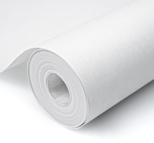 Besto Lining Paper for Walls Paintable Lining Paper 10mx53cm Thick Backing Paper Wallpaper Plain White Suitable for Covering Small Cracks and Imperfections (1700 Grade)
