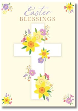 WORDS 'N' WISHES Religious Easter Card for Friends and Family, 17.6 x 12.7 cms, FSC Certified and Multi-Coloured
