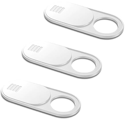 GrueGard Cubierta de Webcam, Cubierta de privacidad para cámara de Laptop y teléfono, Cubierta de cámara Deslizante Ultra Delgada Mate para computadora, Laptop, Webcam Cover (Blanco, 3pcs)