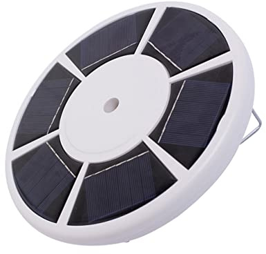 Toyvian Solar Power Flag Pole Light with Leds Energy Saving Outdoor Lighting Tool for Flagpole Easy Installation Durable Design Includes Hook White