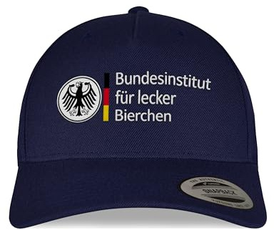 tshirtladen Snapback Bundesinstitut für lecker Bierchen – Lustiges Design für Herren, Bier Spruch mit Adler Stickerei, Trucker Style fürs Grillen, Vatertag, Feiern, Männer Party Outfit
