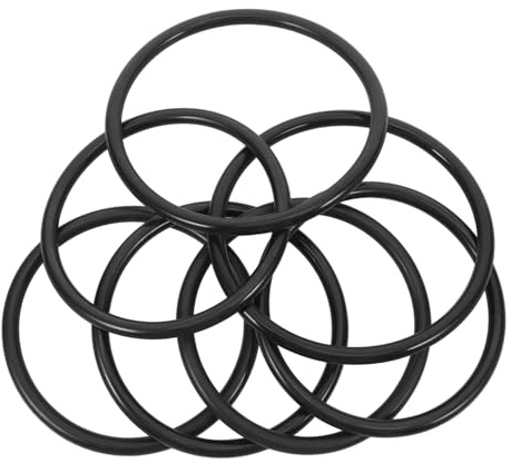 Klangschalen 7 Stück Schwarz aus Gummi Gummiringe | Klangschalenkissen in Ring Form, Silikonring Klangschale, Tragbar und Verschleißfest