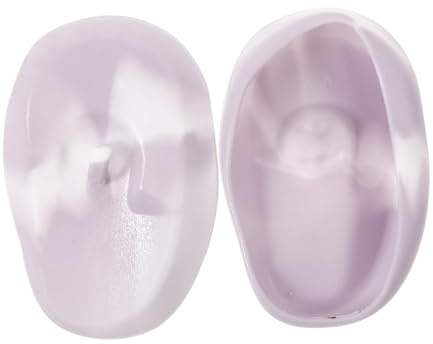 Beaupretty 1 Par Cubiertas de Oído Impermeables de Silicona para Teñir Cabello Protección para Orejas Salones y Ducha