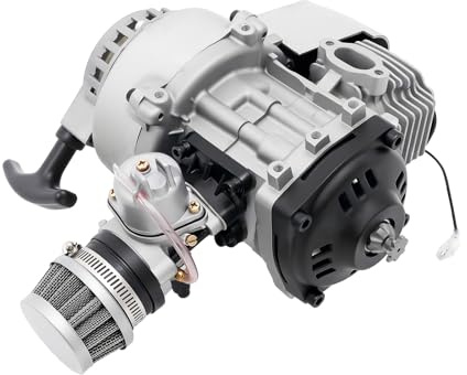 49cc 2 Takt Motor, Minimotorradmotor 12500 U/min 1,9 kW Ausgestattet mit Kraftstofftank, Einzylinder Motoren Luftfilter Geeignet für Pocket Bike ATV oder Scooter