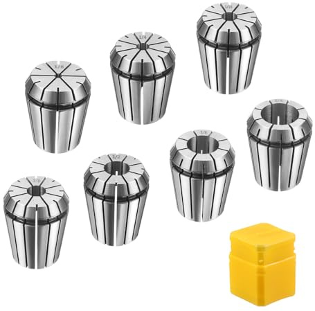 QUARKZMAN 7 Pezzi Mandrino A Molle ER32 1/8 - 3/4 Acciaio A Molle 65Mn | Di Precisione, Per Frese CNC Tornitura Utensile Fresatrice