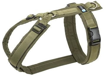 Anny-X Brustgeschirr Fun Oliv-Oliv | Hundegeschirr Größe S-Kurz (Brustumfang 52-64 cm)
