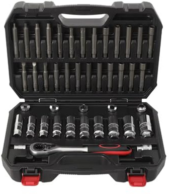 Knarrenkasten 43PCS Suspension Stoßdämpfer Strut Mutter Entfernung Werkzeug Lenkung Hub Stoßdämpfer Ratsche Und Wrench Set