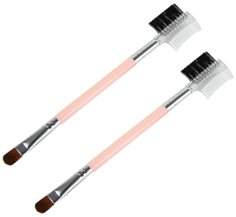 GETAJGHSD de Maquillaje Doble Punta Diseño Portátil Juego de 2 Material Plástico y Nylon para Sombra de y Cejas Adecuado para Uso al Aire Libre