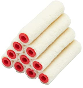 ProDec 10 confezioni da 4 pollici di rulli in mohair lucido per una finitura liscia con pitture lucide e satinate, vernici e tinte per legno su battiscopa, davanzali, porte, armadi