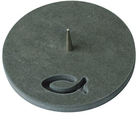 Butzon & Bercker Schieferleuchter „Fisch“ – Kerzenhalter aus Schiefer mit durchbrochenem Ichthys-Symbol – stilvolle Kerzendekoration & Geschenkidee zur Taufe, Konfirmation, Durchmesser 13 cm