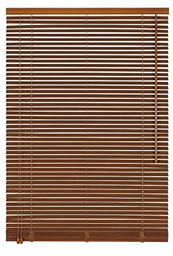 Easy-Shadow Holzjalousie Holz-Jalousie Bambus Jalousette Echtholz Rollo Jalousette 75 x 120 cm / 75x120 cm in Farbe kirschbaum - Bedienseite Links // Maßanfertigung