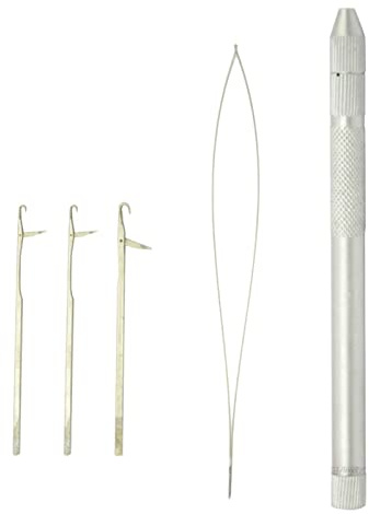 Haarverlängerung Nadel mit Schlaufe für Hair Extensions Microring Echthaar Strähnchen Werkzeug