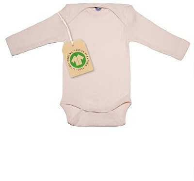 Cosilana, Baby bodysuit långärmad, 45% ekologisk bomull, 35% ekologisk ull, 20% siden, Natur, 0-3 månader