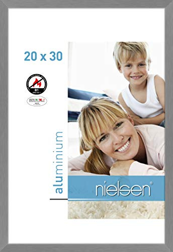 Nielsen Aluminium Bilderrahmen C2-B1, 20x30 cm, Struktur Grau Matt
