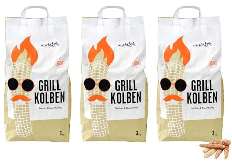 Maister BBQ KS0628 Grillkolben 3er-Pack (9 kg)