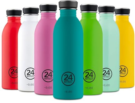 24Bottles Urban bidón de agua 500 ml Uso diario Negro, Azul Acero inoxidable