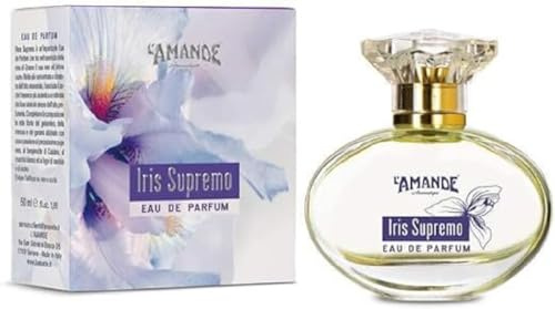 L'AMANDE – Frisches und blumiges Damenparfüm mit Jasminnoten, Damenparfüm mit holzigen, moschusartigen und talkartigen Düften, Eau de Parfum mit zarten und natürlichen Düften – Iris Supremo, 50 ml