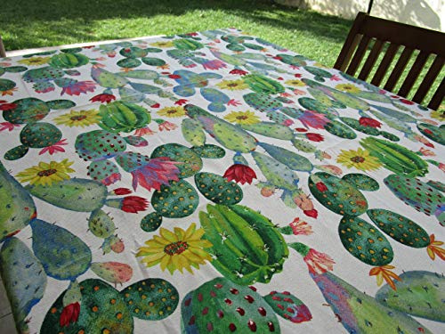 Pago Poco Tovaglia Rettangolare Fantasia CACTUS Misura 140x180 100% Cotone MADE IN ITALY!!!!