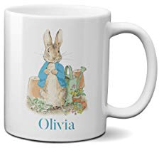 Willow Gifts Personalised Classic Rabbit Mug World Book Day Artistic Gift Idea Ceramic Handle Dishwasher and Microwave Safe