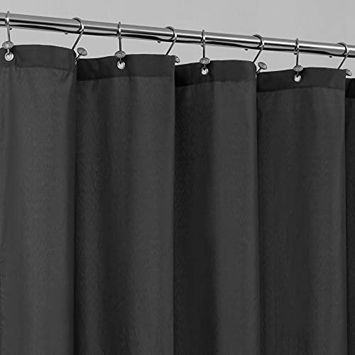 Alyvia Spring Wasserdichter Stoff-Duschvorhang, weiche Hotelqualität, 3 Magnete an der Unterseite, hochwertiger schwarzer Duschvorhang für Badezimmer, Leichter Stoff und waschbar, 183 x 183 cm, | 3 Magnete, weiches Tuch und Hotelqualität, maschinenwaschbar, leicht, Standardgröße
