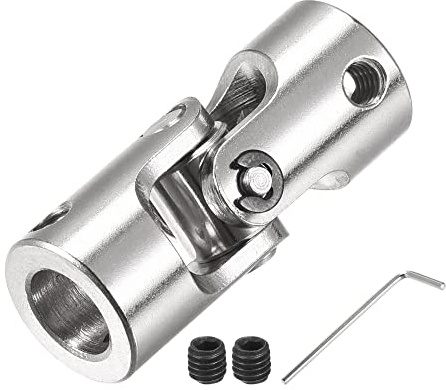 sourcing map Drehbare Kreuzgelenk Wellenkupplung 5mm bis 8mm Innendurchm. L35 x D14 mit Schrauben und Schraubenschlüssel für RC Modell