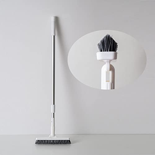 Grout Brush Cleaning Brush with Long Handle,Adjustable Aluminum Extendable Telescopic Handle - Suitable for Tile Grout Brush,Wall, Shower, Bathtub and Kitchen Scrub Brush