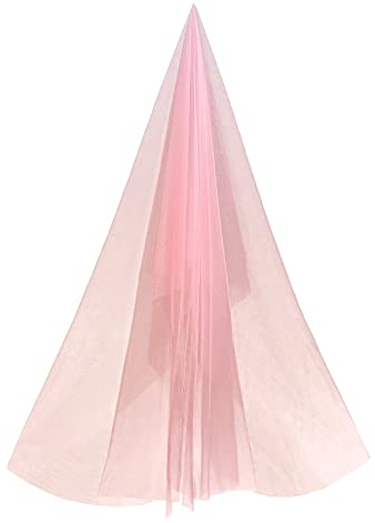 Hochzeitsschleier für Bräute, Frauen, Brautschleier, einfacher Tüll-Kathedralenschleier für Junggesellinnenabschied & Hochzeit, Junggesellinnenabschied W-V-1, Lang – Rosa – 1 Etage 300 cm