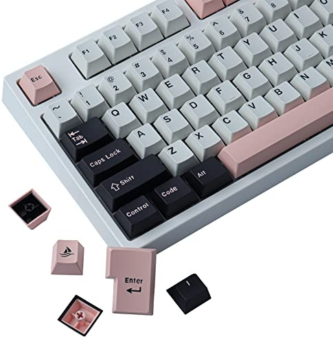 ABS Keycaps 173 Keys Double-shot Custom Olivia Keycaps Set with 7u Spacebar Cherry Profile for ISO/UK Layout Cherry MX Switches Mechanical Gaming Keyboards