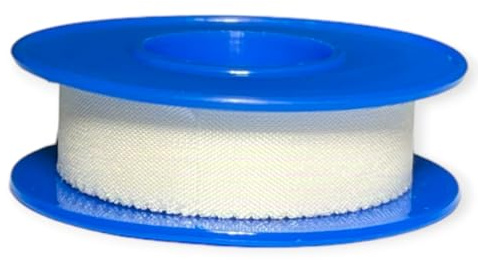 DE Healthcare Products – Seidenpflaster (18 Stück), 1,25 cm × 5 m, sehr hautfreundlich, längs und quer reißbar, Silk, weiß