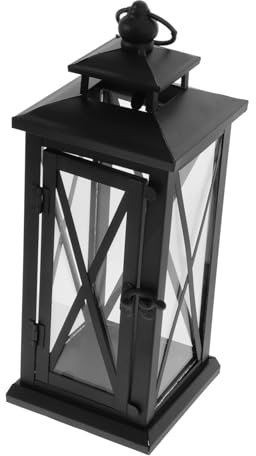Cabilock 1 STK windfester kerzenhalter kerzengläser Vintage Retro Styles Tisch Kerzenhalter gartenbeleuchtung Sturmlaterne Leuchter Schmiedeeisen Dekorationen Kamin Ornamente Teelicht Glas