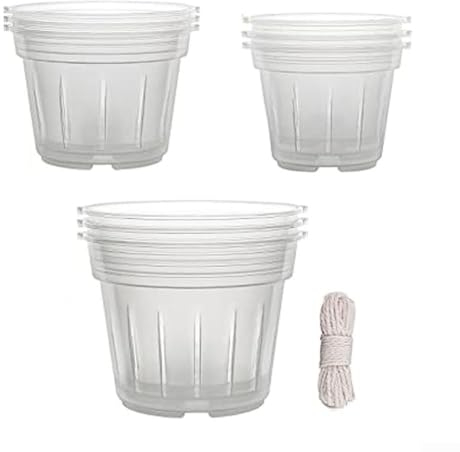 SPORTARC Lot de 9 pots à orchidées ventilés transparents et 3 tailles pour rempotage