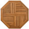 vidaXL Octagonal Teak Wood Table Top 60x60 cm for Garden/Terrace - Parasol-Compatible, Solid Wood, Easy-Clean Surface, Water Resistant Finish
