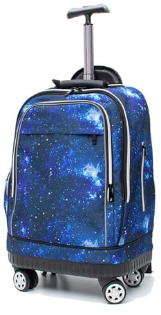 GOTYKE Rullande laptopväska för bärbar dator, karbinväska med stora hjul, samhällets sjuksköterskeväska på hjul arbetsväska rullväska för skola, vagn skolväska med hjul affärsväska, laptoprullväska,