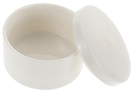 Joyero Pequeño Redondo de Cerámica Blanco para Anillos y Pendientes