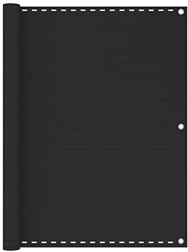 Buzaza Balkon Sichtschutz Anthrazit 120x600 cm HDPE Gartenzaun Sichtschutz Balkonverkleidung