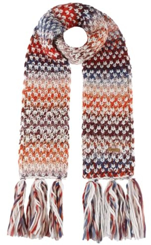 Barts Nicole Schal Winterschal Damenschal Damen - Streifenschal Strickschal mit Fransen Winter Herbst-Winter