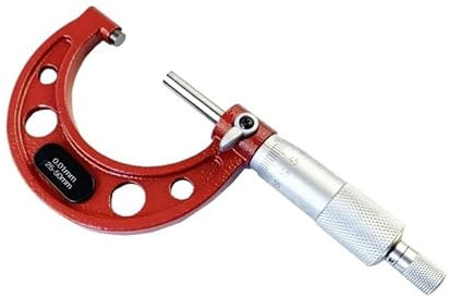 Bügelmessschraube, 0-25/25-50/50-75/75-100 mm 0-1/1-2/2-3/3-4/Zoll 0,01 mm MikrometerAußenmikrometer Messmikrometer, Hohe Präzision(50-75mm)