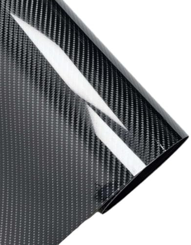 1 rollo de lámina de carbono 7D, lámina para automóviles 150 x 30 cm, lámina autoadhesiva de vinilo para automóviles, lámina protectora de carbono para automóviles, lámina de fibra (negra)