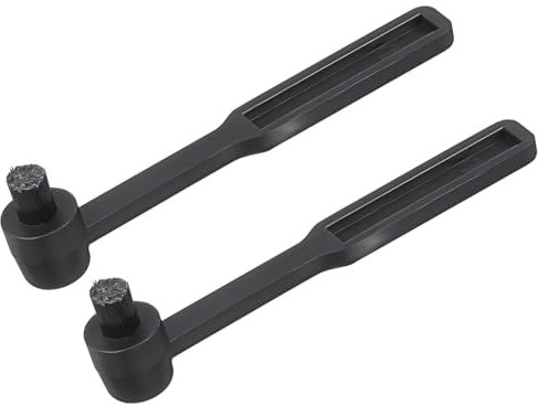VILLCASE 2pezzi Spazzola Per Pulizia Ago Del Giradischi Da Pulitore Per Puntine Adatto Per Dischi in Vinile Compatto e Portatile Realizzato in Nylon Fine e Plastica Per Pulizia Delicata e a