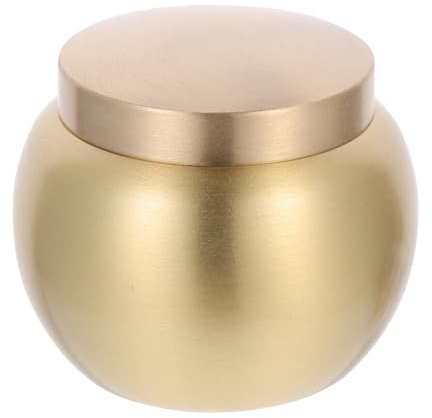 CLISPEED Urna Mini De Metal para Cenizas Recipiente Redondo y Práctico Urna Mascotas para Guardar Restos Casa