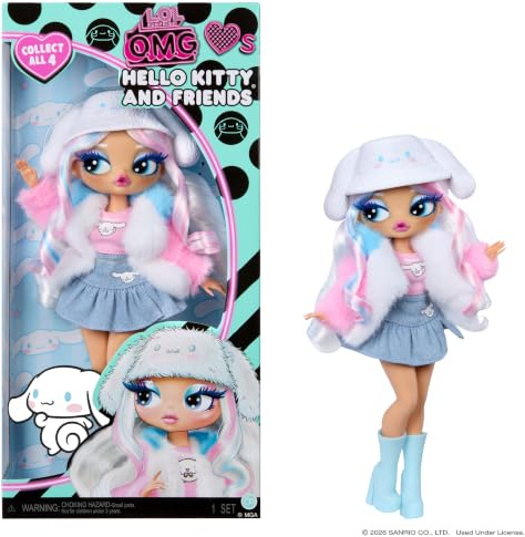 LOL Surprise OMG Loves Hello Kitty and Friends – Cinnamoroll – Fashion Doll Inspired by Hello Kitty and Friends Character – Play & Display!