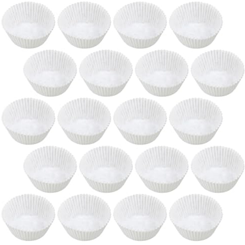 Garneck Caissettes à Cupcakes en Papier Blanc Sulfurisé, Mini Moules à Gâteaux Antiadhésifs, Lot de 500 Pièces pour Cuisson de Muffins et Desserts, Adaptées la Pâtisserie Maison