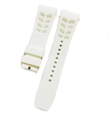 TLCBAZCF Weiches, buntes Silikonarmband, 25 mm x 20 mm, Naturkautschuk-Armband, kompatibel mit Richard Mille-Armband, roher Ohrtyp