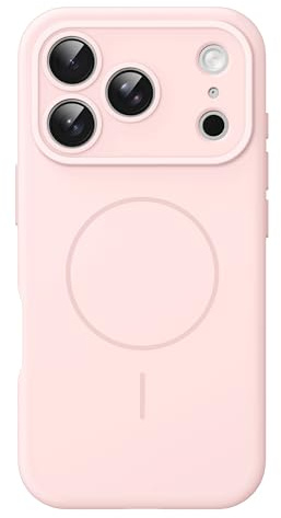 JETech Cover Magnetica Silicone per iPhone 17 Pro Max, Rosa Confetto | Compatibile con MagSafe, Touch Morbido Setoso, Protezione Completa della Fotocamera, Custodia Antiurto